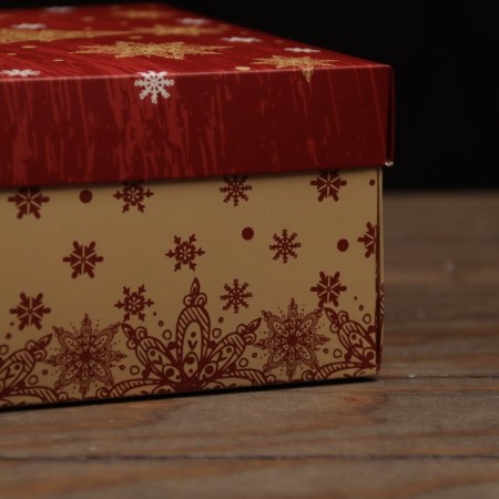 The box is folding, the lid is, "New Year tree" 30 x 20 x 9 cm-3