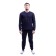 Male thermal underwear, cotton with the basis, size 54, dark blue color