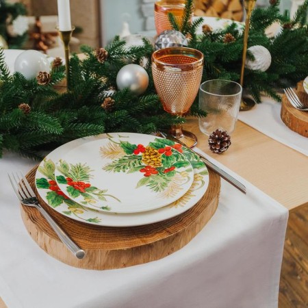 Porcelain dinner lunch share "Christmas", d = 25.5 cm-6