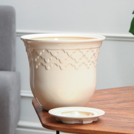 Pot Flower Uta No. 2, white 5.5 l-1