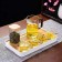 A set for a tea ceremony of 7 items, for 4 persons, a cup, a kettle