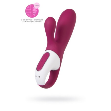 Satiffyer Hot Bunny vibrator with clitoral stimulant, red color