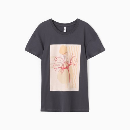 Female T-shirt, graphite color, river 60