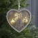 Christmas tree toy "Heart in snowflakes", from batteries, glow warm white