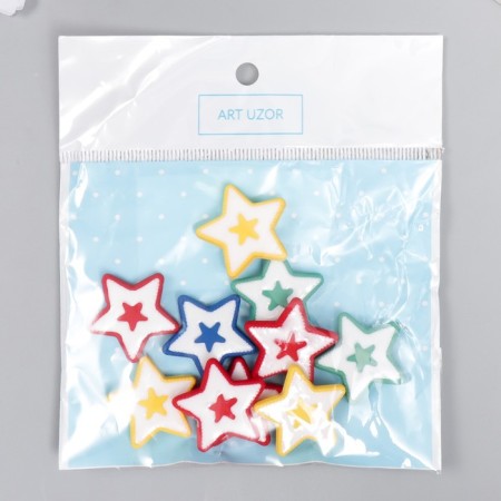 Acrylic beads "Stars" MIX 0.4x2.3x2.3 cm-3