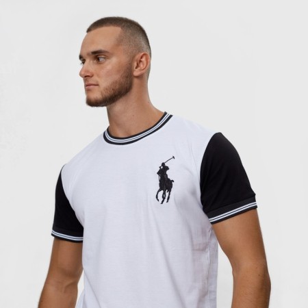 T -shirt male, white color/print mix, size m-1