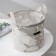 Storage basket with handles of the shade "marble", 20 × 20 × 24 cm, white-gray color
