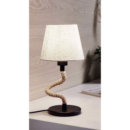 RAMPSIDE table lamp, 1x60W E27, brown color, black-1