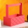 Wooden Kashpo "Hellas Large, Pack", with a pen, red, 25 × 12.5 × 10 (25) cm