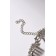 Bracelet with rhinestones "Illusion" drops, white color in silver
