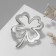 Brooch "Clover" contour, silver color