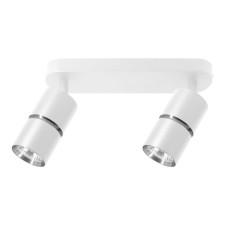 The lamp is wall-flowing Feron ML1862, IP20, GU10, 2x35 W, 260x55x165 mm, white/chrome color