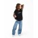 Sweatshirt for girl Crystal, height 128 cm, black color