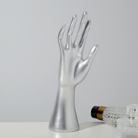 Stand for jewelry "Hand" 7.5 × 6 × 24 cm, silver color-2