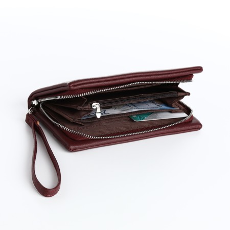 Women's wallet with lightning, burgundy color-3
