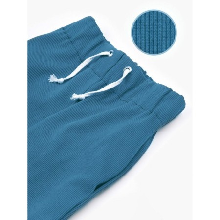Children's jump (T-shirt, trousers), height 98-104 cm, cream color, blue-8