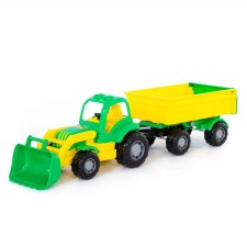 Tractor with trailer No. 1 and bucket 