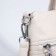 Luggage bag on lightning, 2 outer pockets, beige color