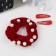 Hair set "Gloria Grace" (elastic band 7 cm, 2 invisibility 5 cm) red