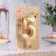 Candle in the Cake "Fine", number "5", gold metallic, 6.5 cm