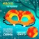 Carnival mask "cool snake" color red