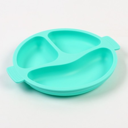 Feeding set: bib, plate 2pcs, glass, devices, crumb I, turquoise-7
