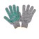 Workers, m/b gloves, knitting 10 class, 4 threads, size 9, with PVC dots, gray, Greengo