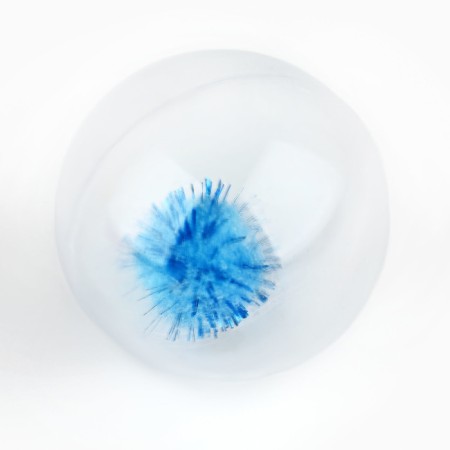 Ball for cats with a pomp, 4 cm, packing in a jar of 25 pcs, mix-8