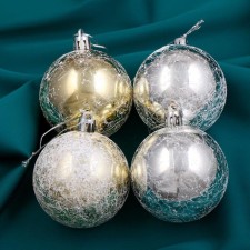 Set of balls plastic D-6 cm, 4 pcs 