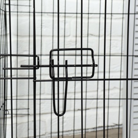 A cage with a hatch for dogs and cats, 85 x 60 x 70 cm, black-7