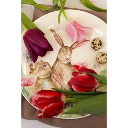 Porcelain dining lunch “Bunny”, D = 25.5 cm, white color-3