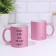 Sublimation mug "How can I know what will happen tomorrow", pink glitter