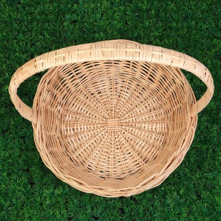 Basket "Product", Dno = 28, Dopt = 41 cm, h = 10/44 cm, manual weaving, vine-2