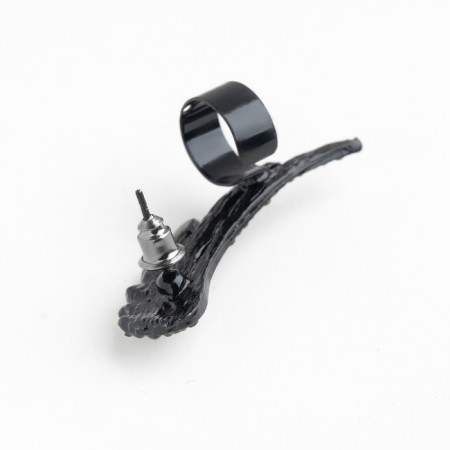 Earring "Kaff" Wings Angel Black Color-1