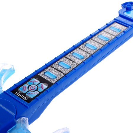 Musical guitar, sound, light, blue color-3