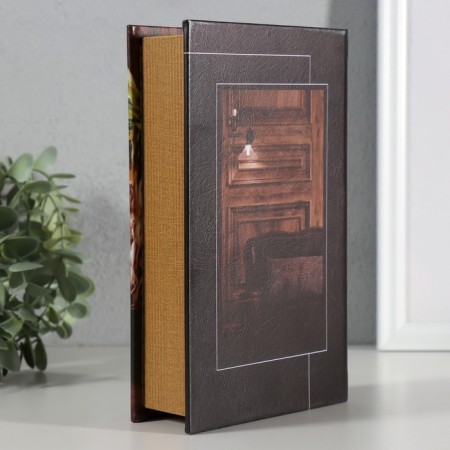 Safe-book wood, leatherette "Interior Design" 21x13x5 cm-4