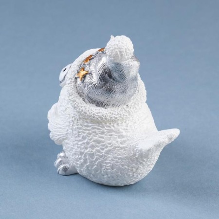 Decorative candle "Snow Bird", 9x5.8x8.9 cm, white-3