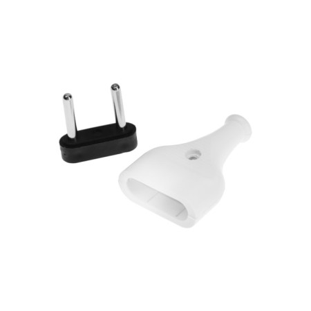 Vilka straight, 10a, without salary, 220 V, white, retail packaging-4