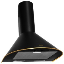 Вытяжка Elikor "Эпсилон" 50П-430-П3Л, каминная, 430 м3/ч, 3 скорости, 50 см, чёрная/золото