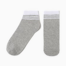Women's strips socks, gray/white color, rr 25
