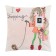 Pillowcase decorative Ethel girl stories »Shopping» 40x40 cm, velor