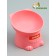 Plastic bowl on a stand, 13 x 13 x 10 cm, pink