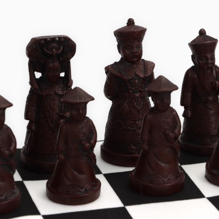 Chess desktop souvenir "Qing dynasties" 43 x 43 cm, king H-8.5 cm, pawn H-6.5 cm-9