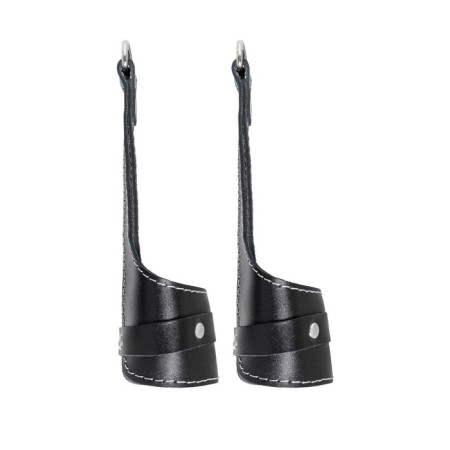 Pecado BDSM suspension, "soft" with a white line, genuine leather, black-4