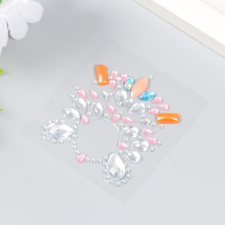 Sticker of rhinestones "Decoration. Flash" MIX 5.5x5.9 cm-4