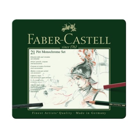 Pencils Faber-Castell Pitt 21 pieces in a metal box-1