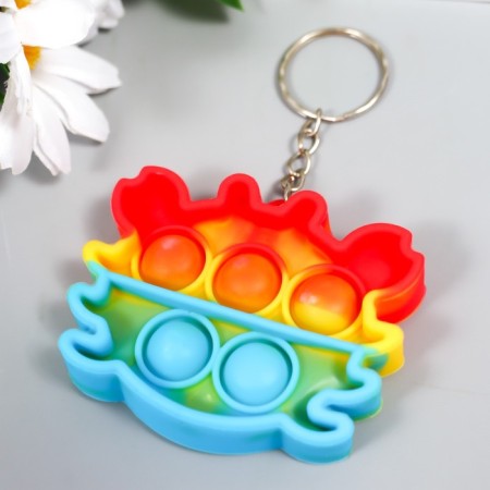 Trick Rubber Antistress (endless pimpa) "Multi -colored" MIX 5x6x1.3 cm-1