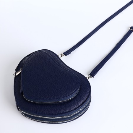 Bag Women's Cross-Bodi with a zipper, blue color-6