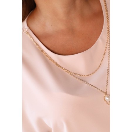 Female blouse, size 46, beige color-2