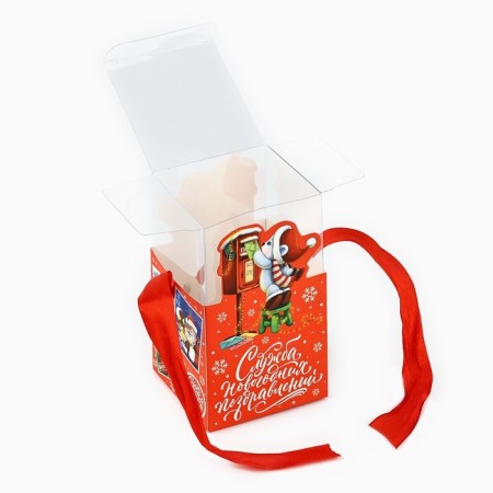 Box a gift New Year's folding "New Year's Post", 7 x 12 x 7 cm, New Year-4